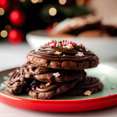 Christmas Piped Chocolate Butter Cookies