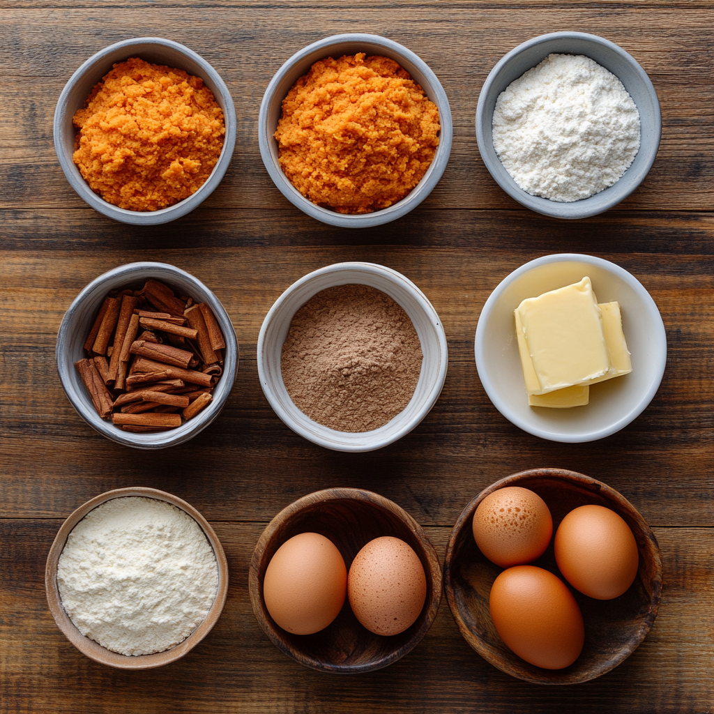 Christmas Sweet Potato Coffee Cake ingredients