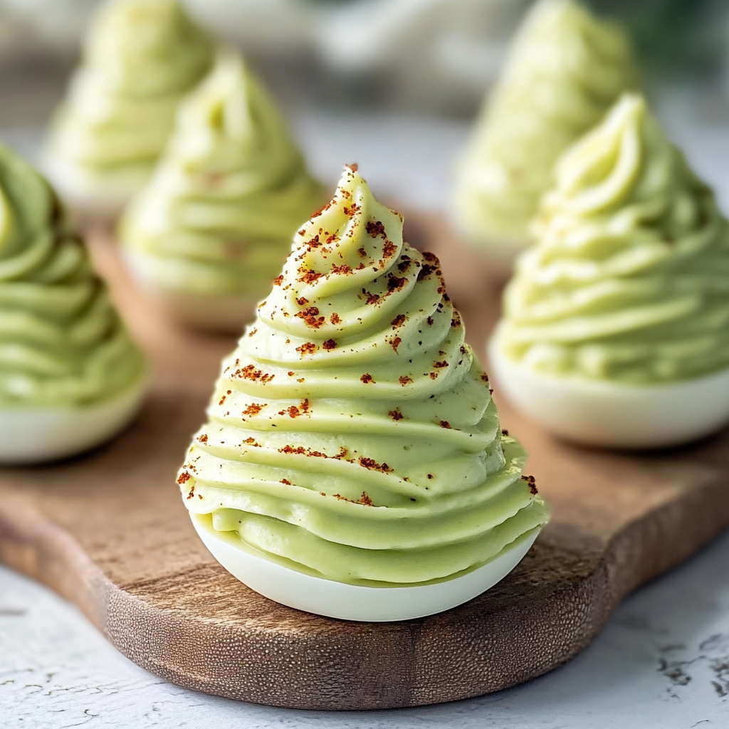 Christmas Tree Deviled Eggs