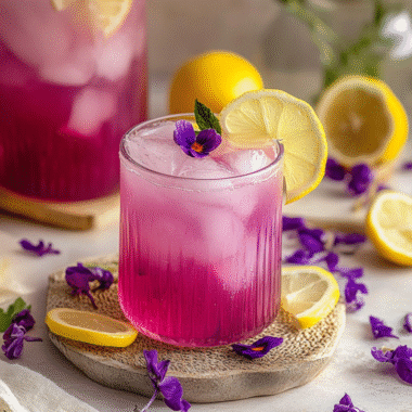 Christmas Violet Lemonade (No Alcohol)