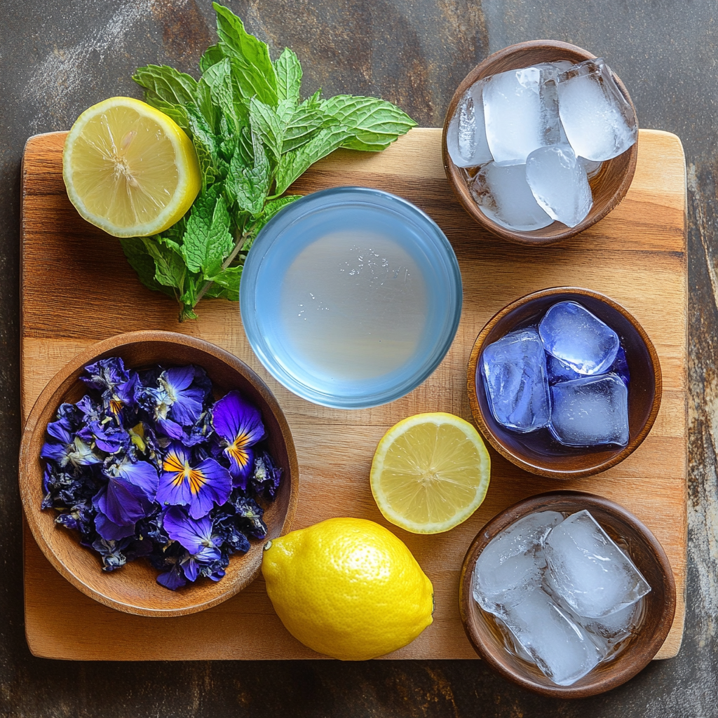 Christmas Violet Lemonade (No Alcohol) ingredients