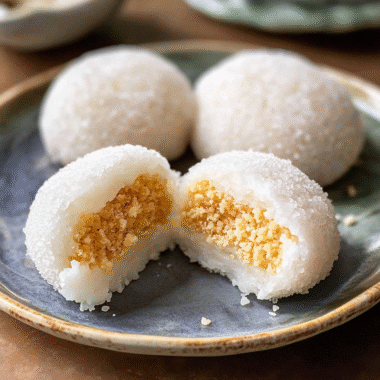 Coconut Peanut Mochi (lo mai chi)