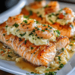 Crab & Shrimp Stuffed Salmon