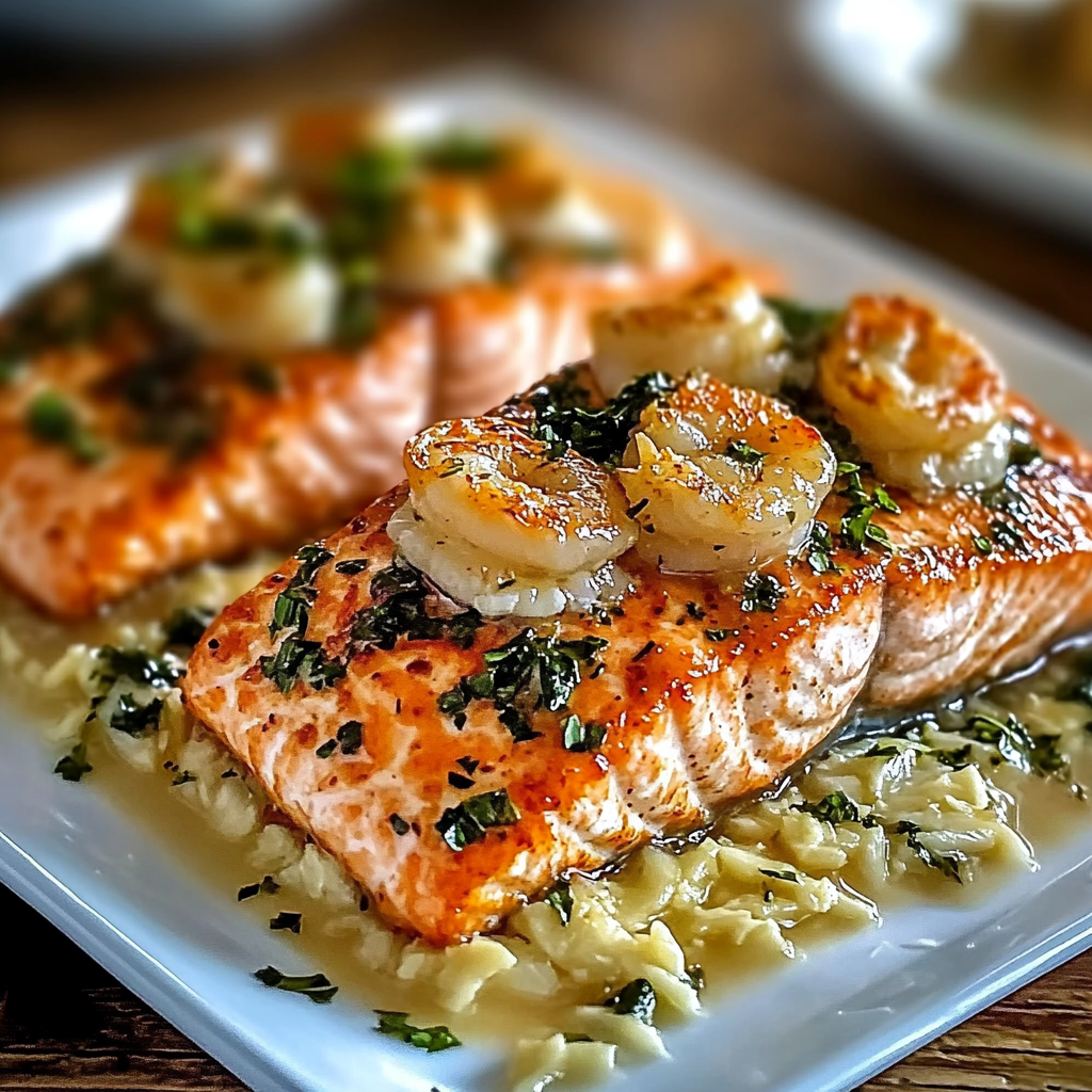 Crab & Shrimp Stuffed Salmon