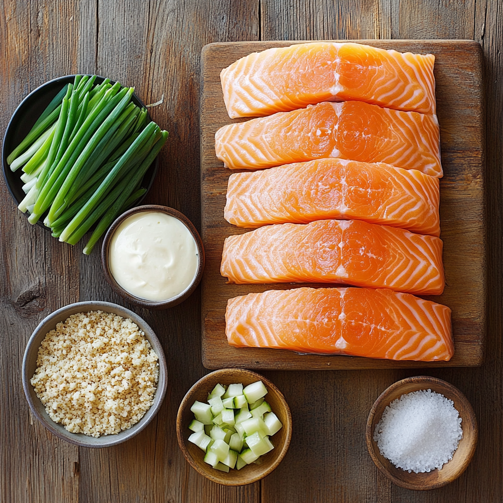 Crab & Shrimp Stuffed Salmon ingredients