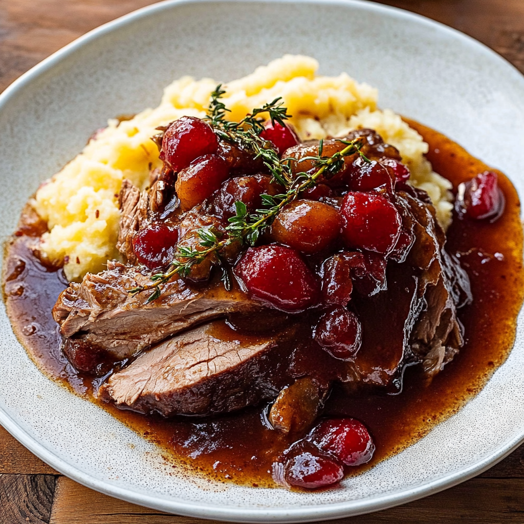 Cranberry Balsamic Roast Beef