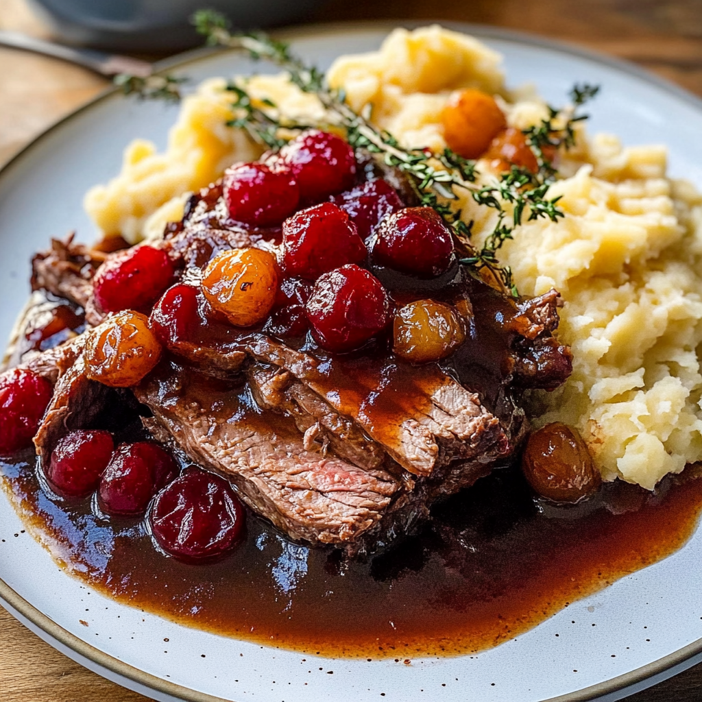Cranberry Balsamic Roast Beef