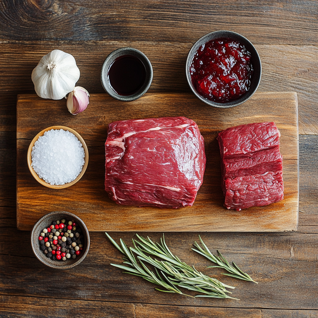 Cranberry Balsamic Roast Beef ingredients