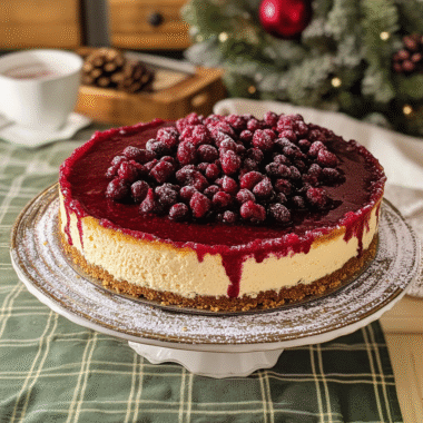 Cranberry Orange Cheesecake
