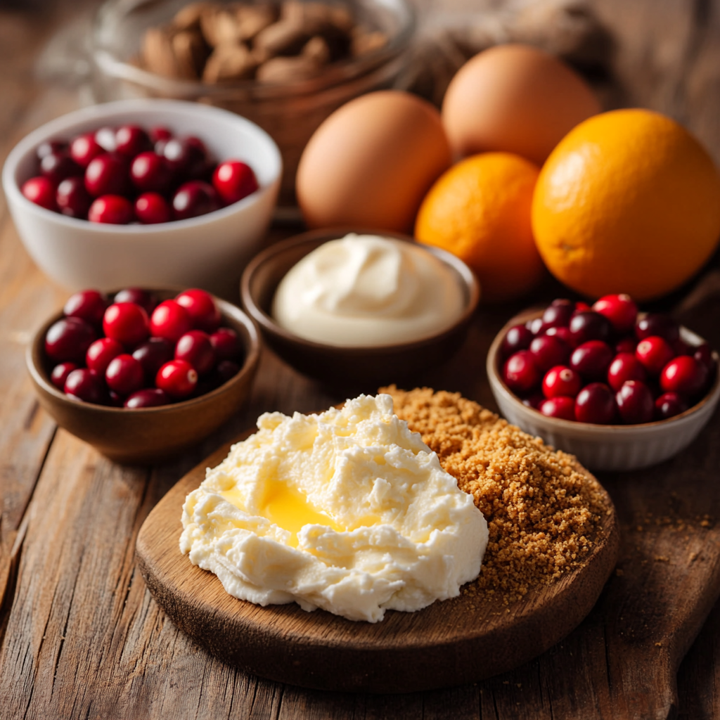 Cranberry Orange Cheesecake for christmas ingredients