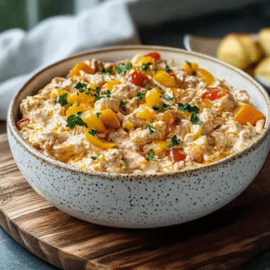 Creamy Banana Pepper Chicken Dip