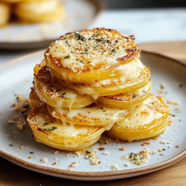 Crispy Cacio e Pepe Potato Stacks
