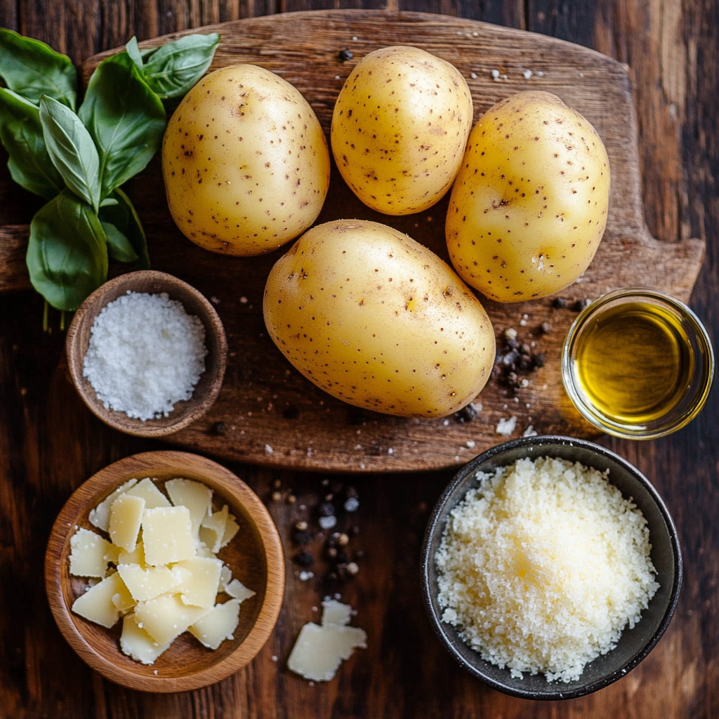 Crispy Cacio e Pepe Potato Stacks ingredients