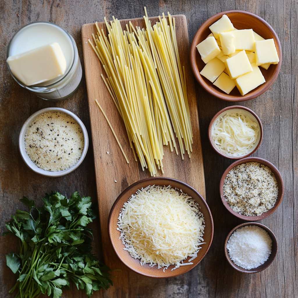 Garlic Parmesan Pasta ingredients