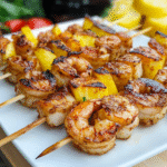 Grilled Jerk Shrimp and Pineapple Skewers