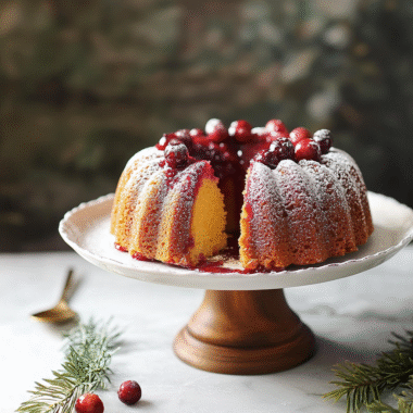 Holiday Cranberry Orange Bundt Cake