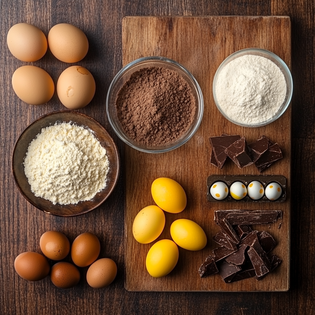Holiday Creme Egg Brownies ingredients