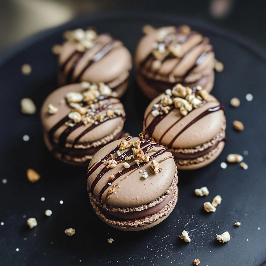 Holiday Ferrero Rocher Macarons