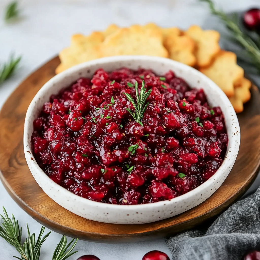 Holiday Gingery Cranberry Salsa
