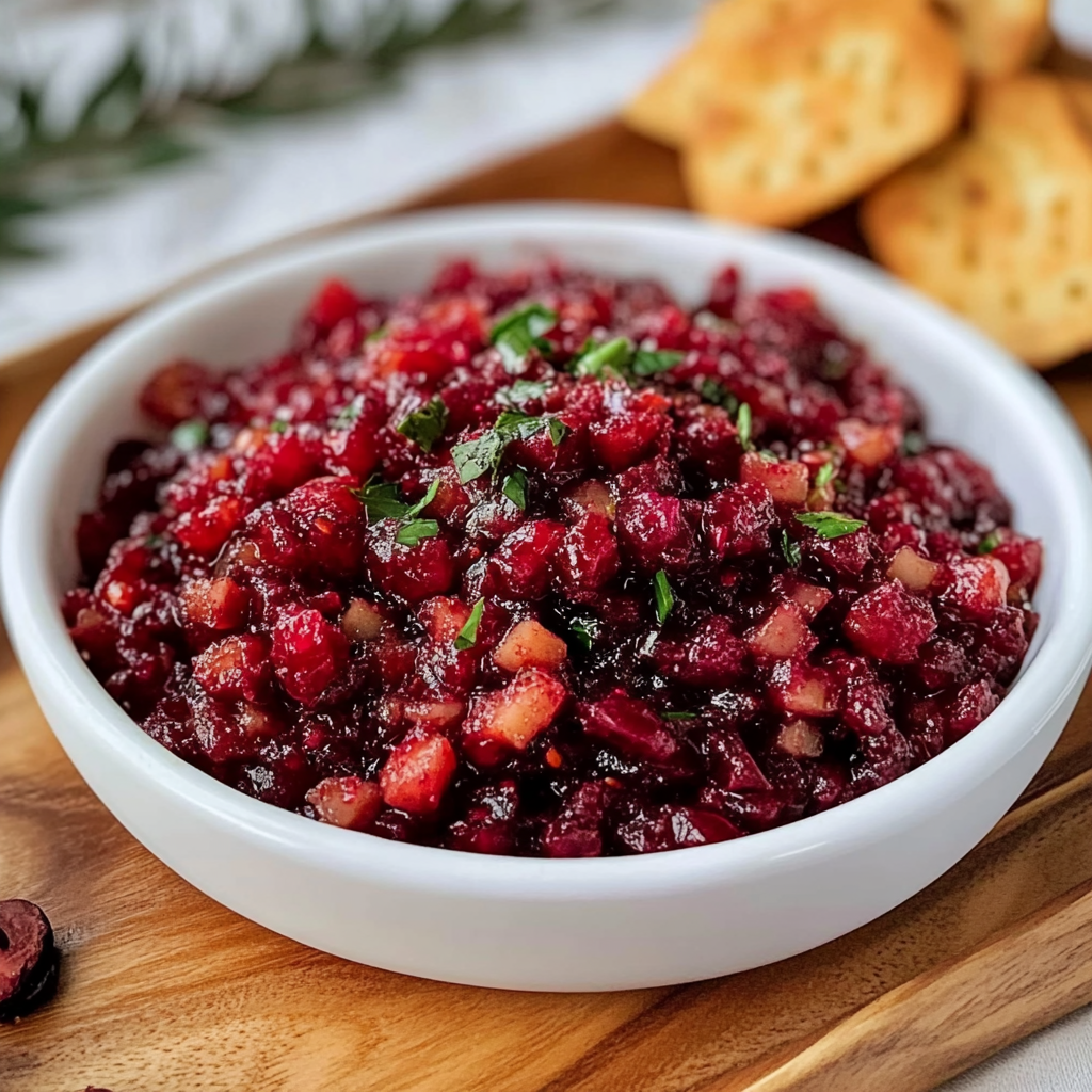 Holiday Gingery Cranberry Salsa