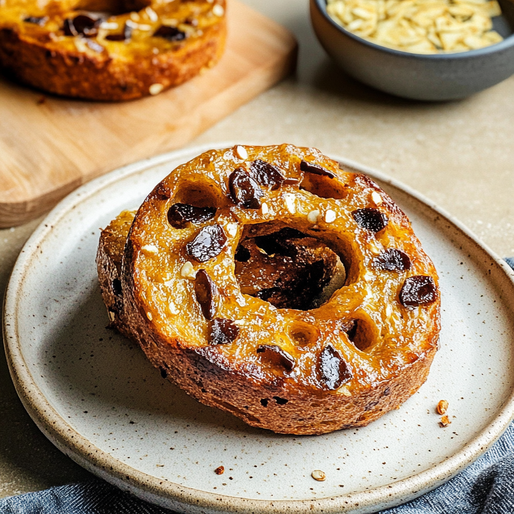 Holiday High Protein Pumpkin Bagels