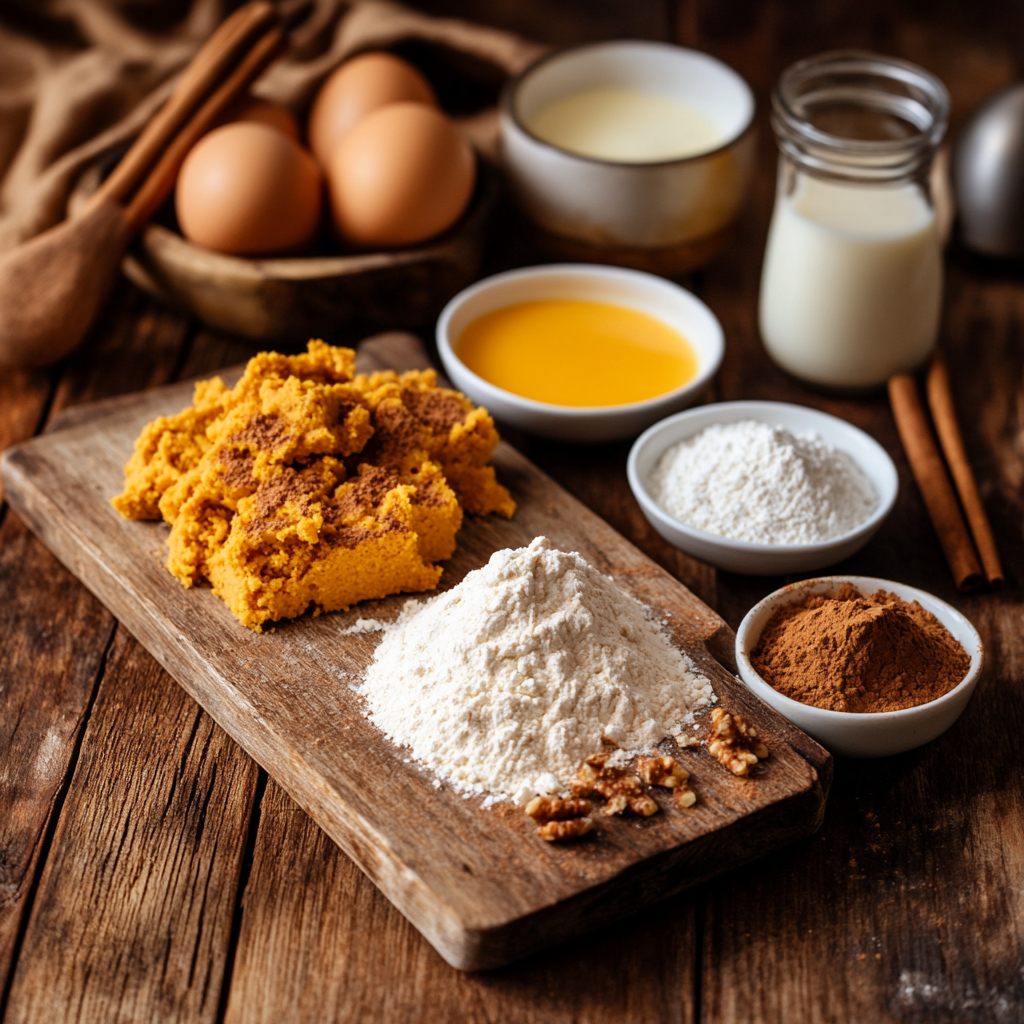 Holiday Pumpkin Sticky Toffee Pudding ingredients