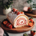 Holiday Strawberry Swiss Roll