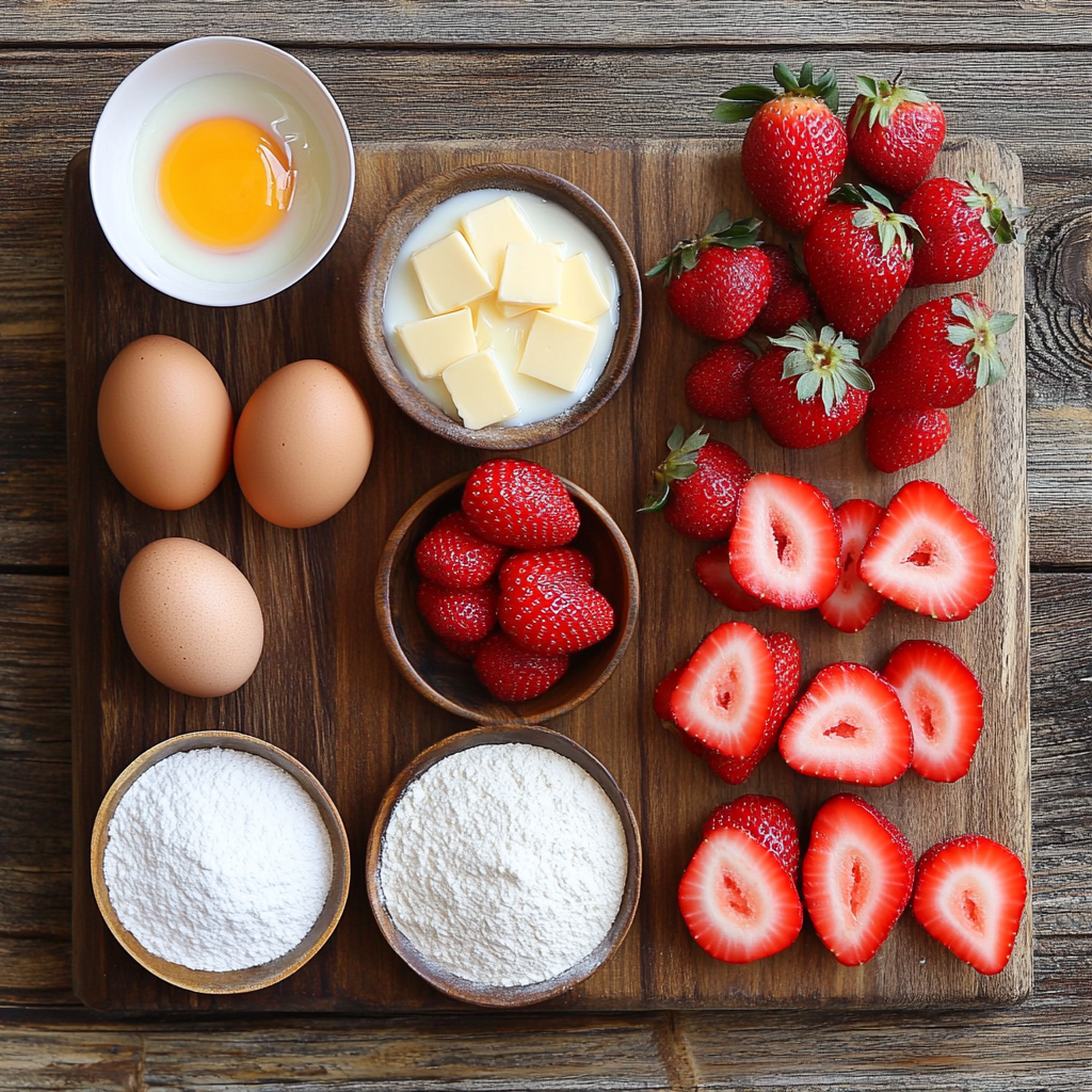 Holiday Strawberry Swiss Roll ingredients