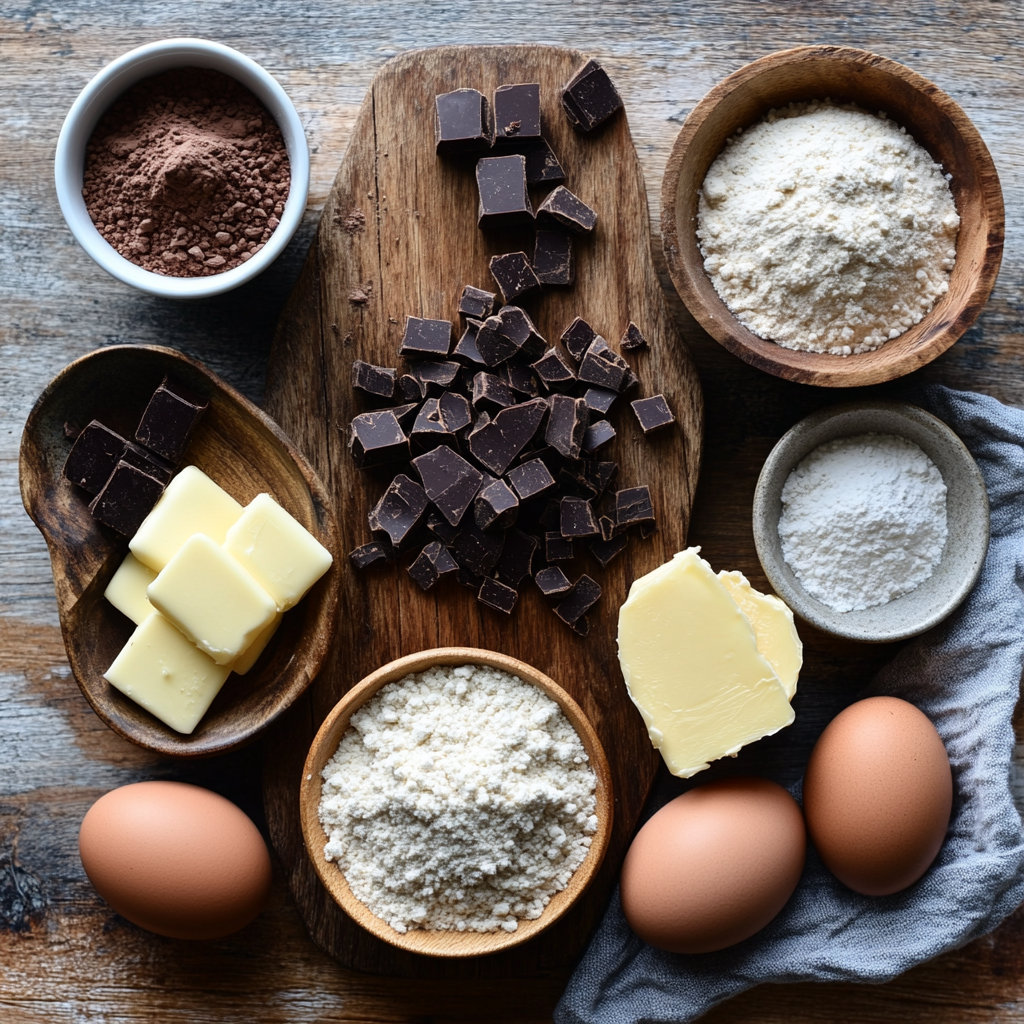 Hot Chocolate Brownies for christmas ingredients