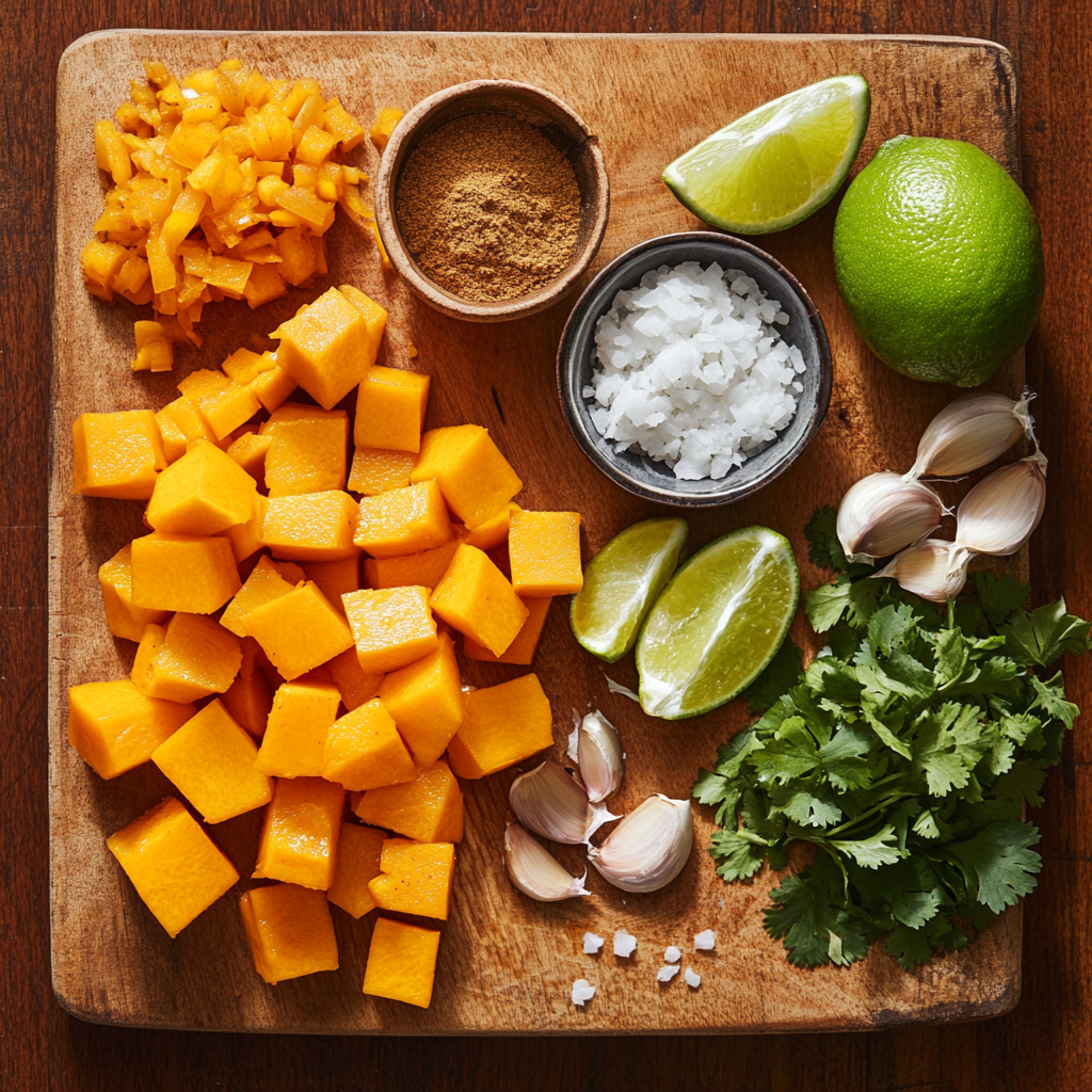 Indian Pumpkin Curry ingredients