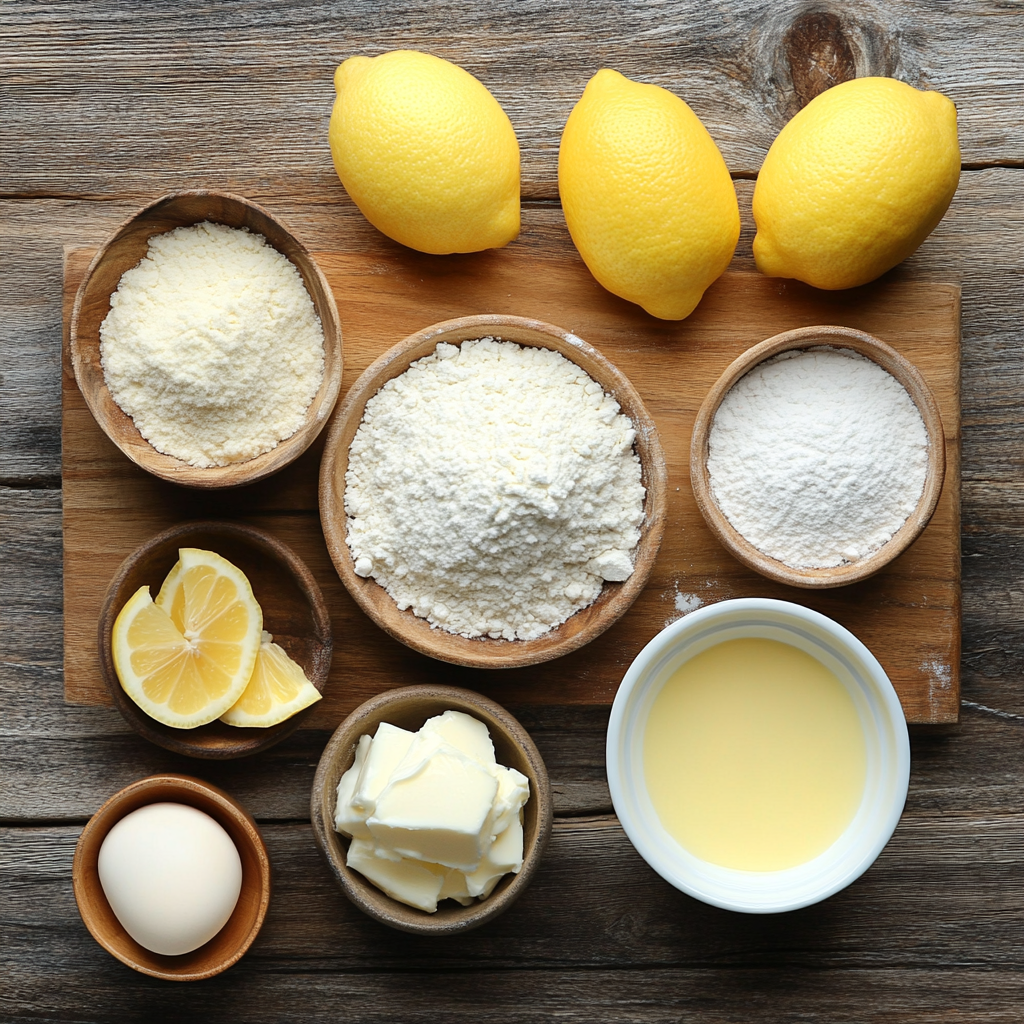 Lemon Butter Tarts ingredients