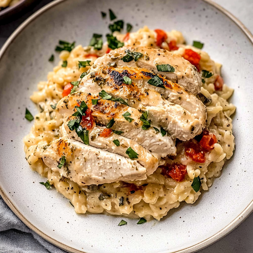 Tuscan Chicken Orzo