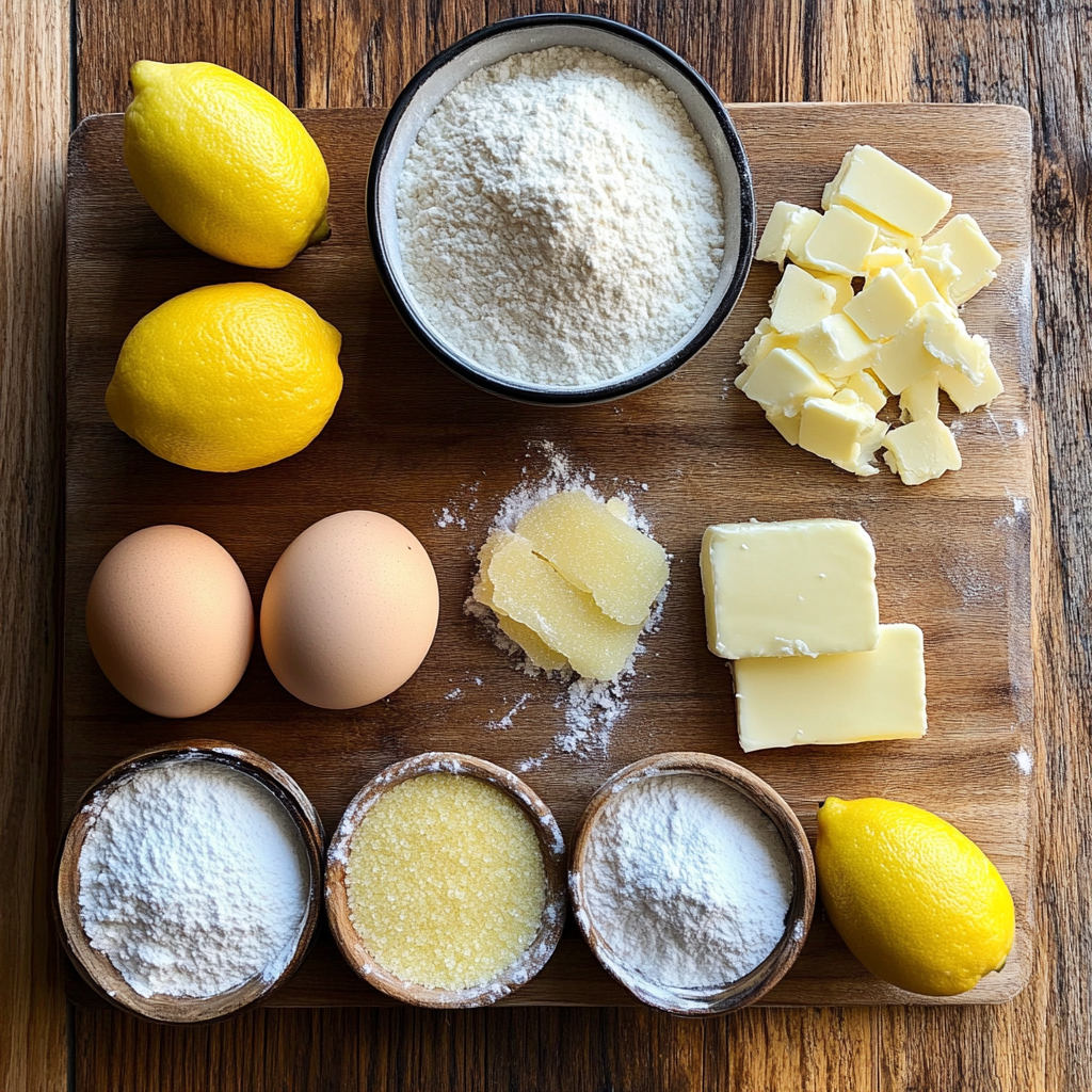 Lemon Crinkle Cookies ingredients