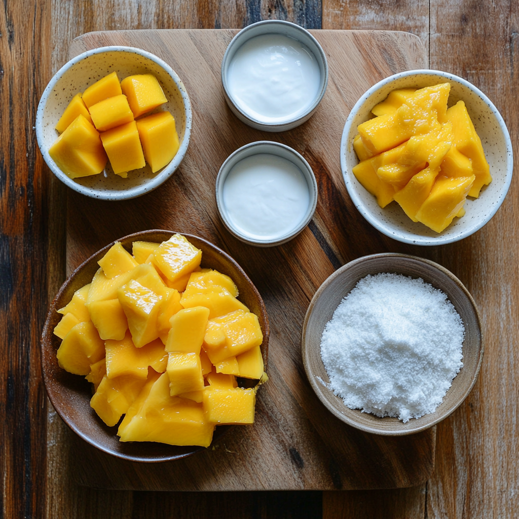 Mango Panna Cotta ingredients