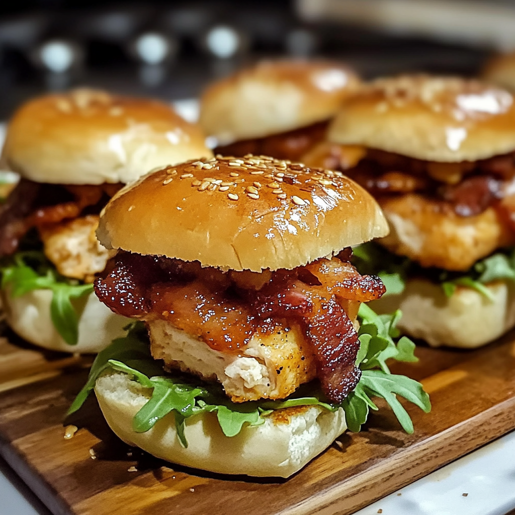 Maple Chicken Bacon Sliders