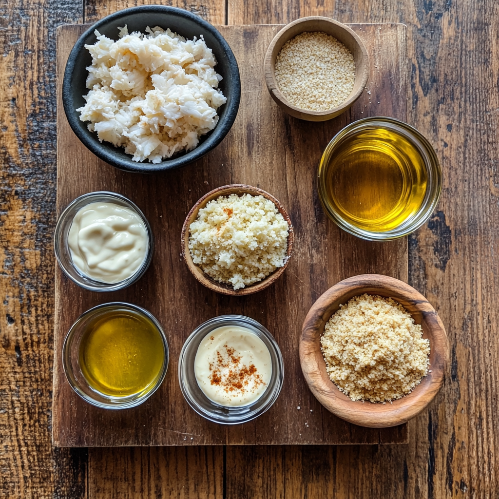 Maryland Style Crab Cake ingredients