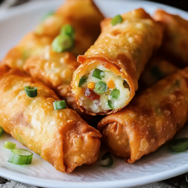 Mini jalapeno popper egg rolls