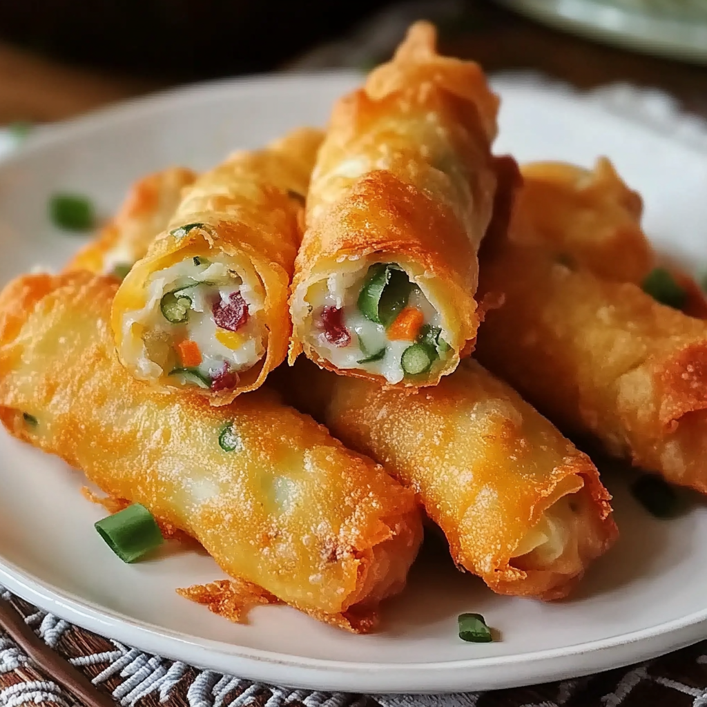 Mini jalapeno popper egg rolls