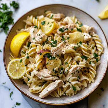 Lemon Chicken Pasta Salad With Herbs