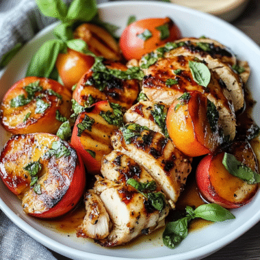 Peach Caprese Grilled Chicken