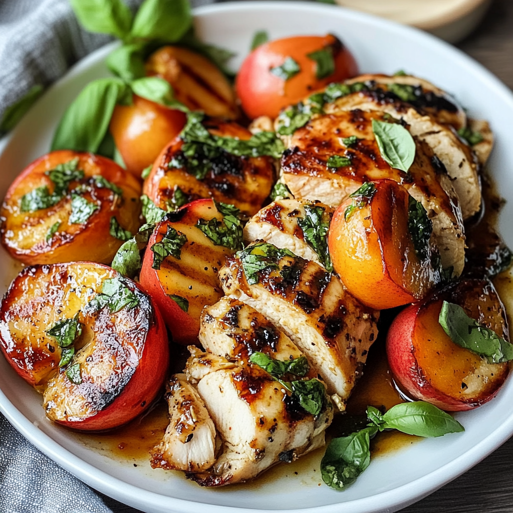 Peach Caprese Grilled Chicken