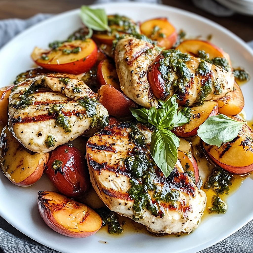 Peach Caprese Grilled Chicken