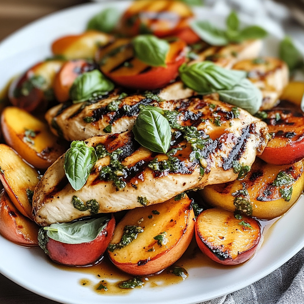 Peach Caprese Grilled Chicken