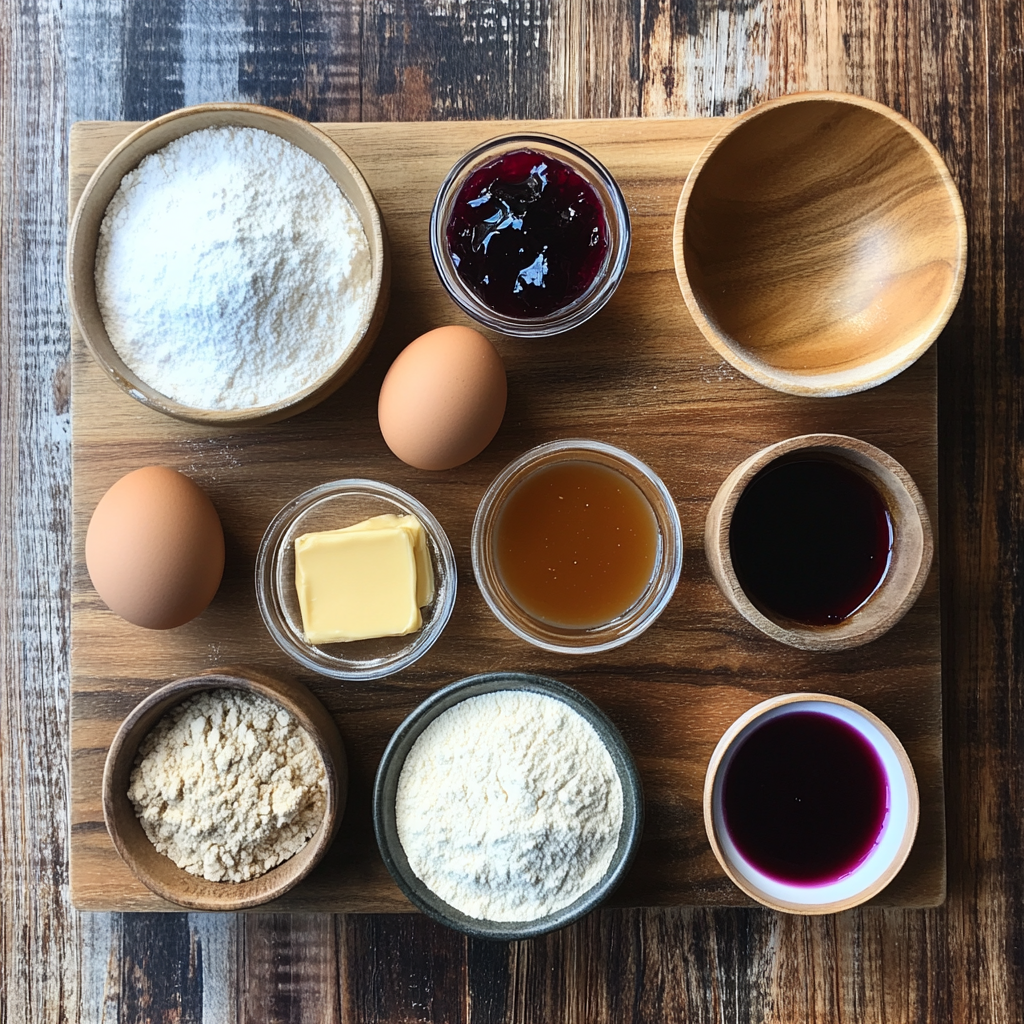 Peanut Butter and Jelly Cookie Sandwiches ingredients