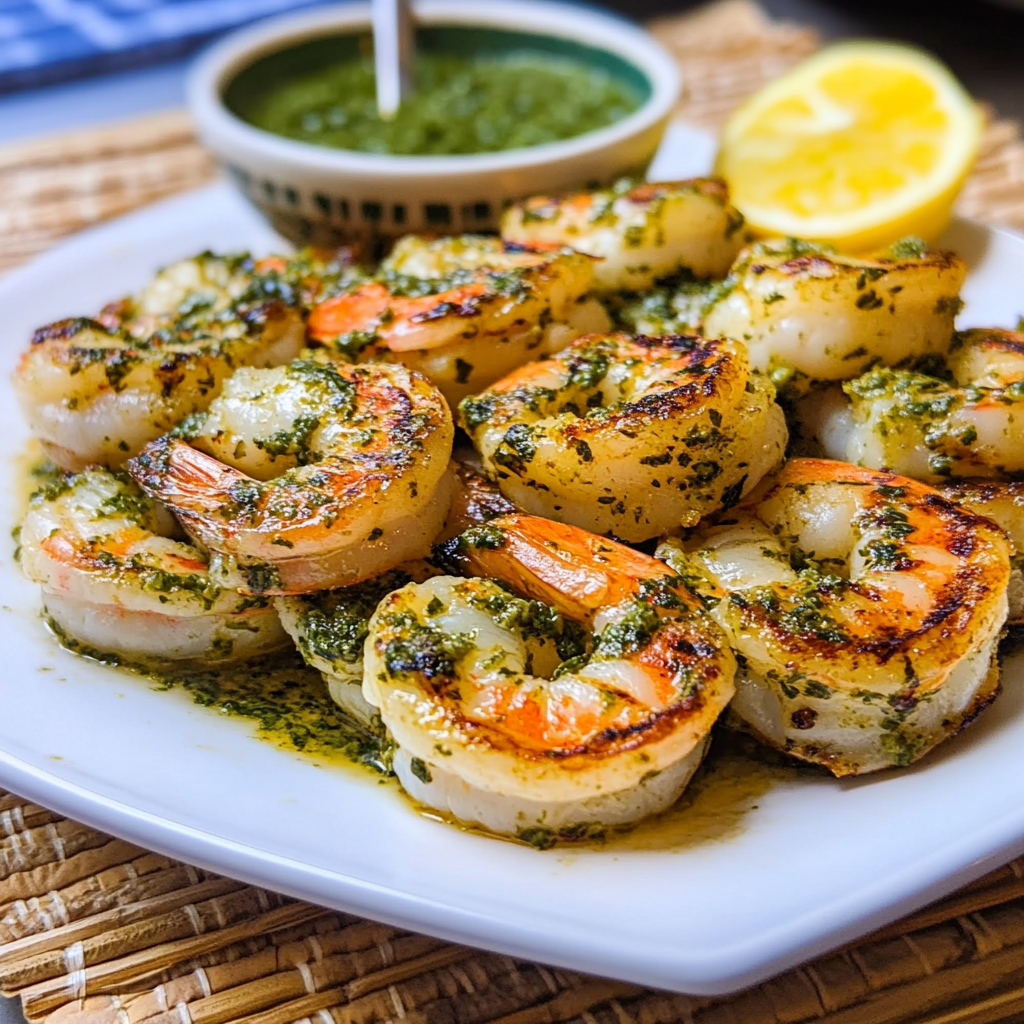 Pesto Grilled Shrimp
