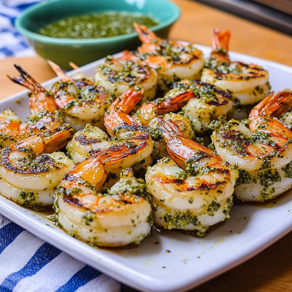 Pesto Grilled Shrimp