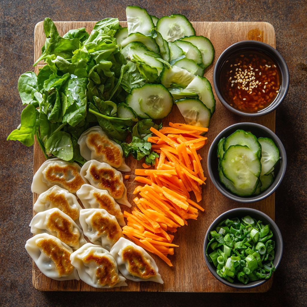 Potsticker Salad ingredients