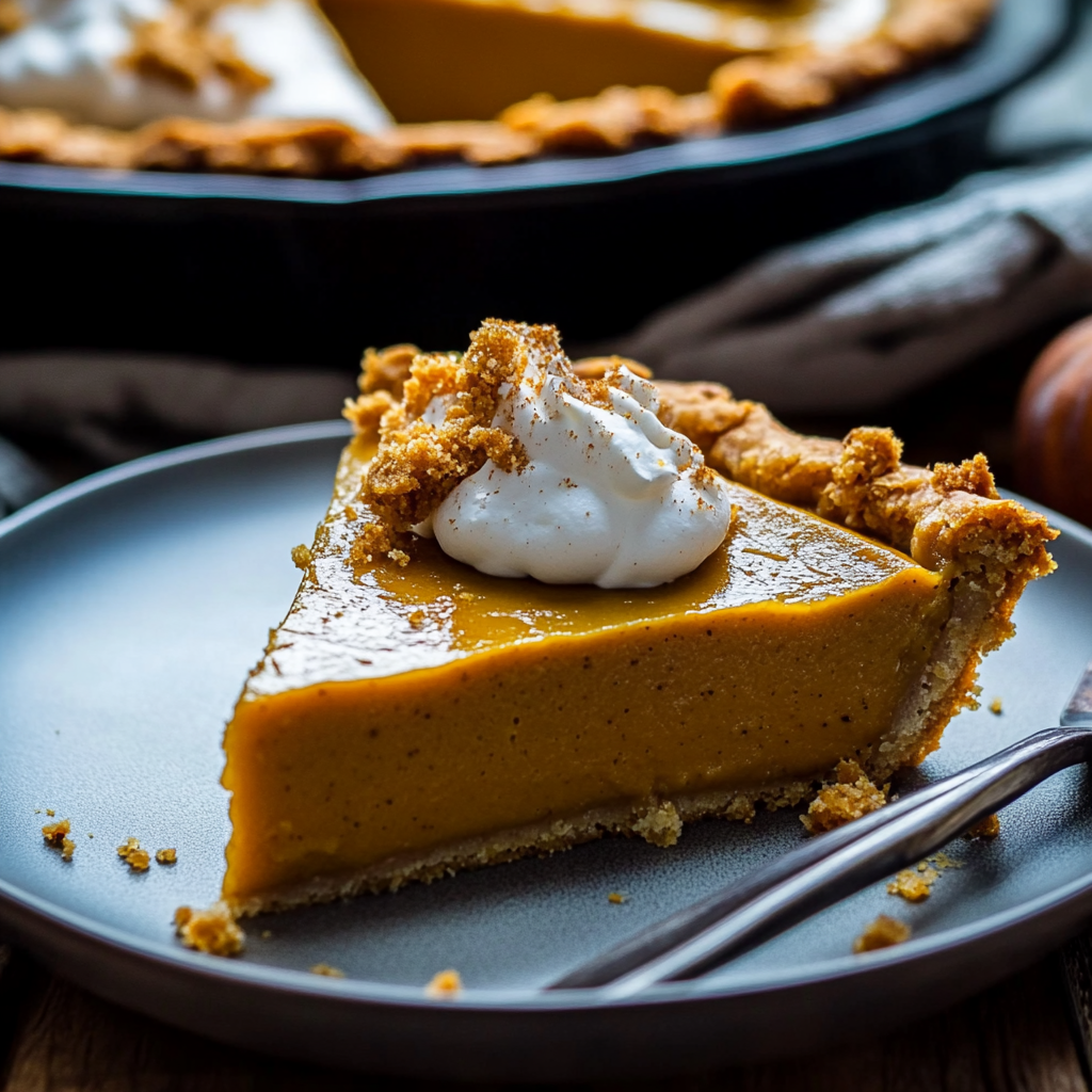 Pumpkin Pie with Gingersnap Crust