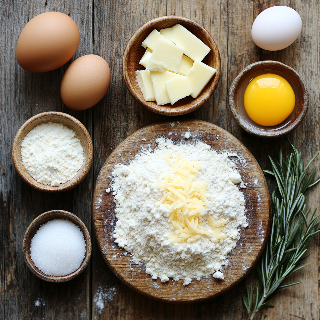 Rosemary-Parmesan Snowflake Cookies ingredients