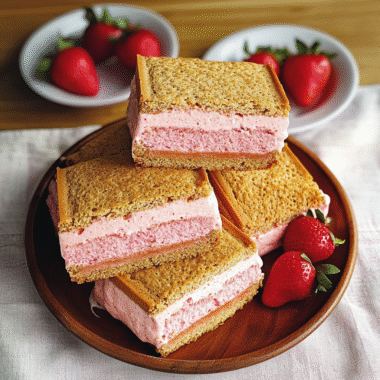 Strawberry Ice Cream Sandwiches